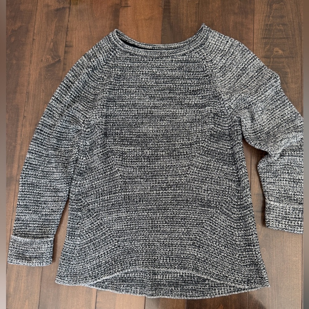 Style & Co. Black and White Crew Neck Sweater Size XL